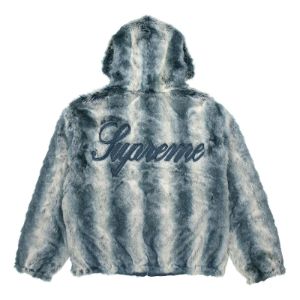 Supreme Faux Fur Reversible Hooded Jacket 'Teal White' SUP-FW20-318 sold by KicksCrew