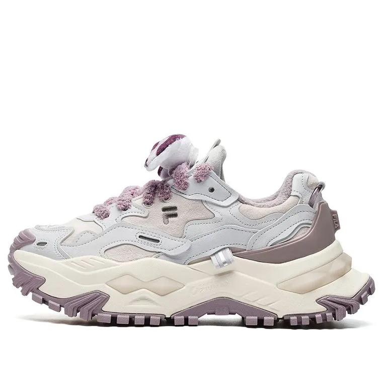 (WMNS) FILA FUSION Bianco Fashion Sneakers 'White Purple' T12W241121FLL sold by KicksCrew