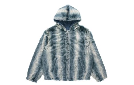 Supreme Faux Fur Reversible Hooded Jacket 'Teal White' SUP-FW20-318 sold by KicksCrew