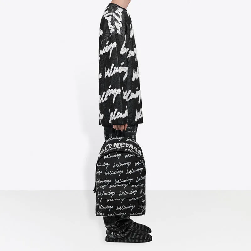 Balenciaga 3D Scribble Crewneck Cotton Knit 'Black' 625985T31801070 sold by KicksCrew product image thumbnail 5