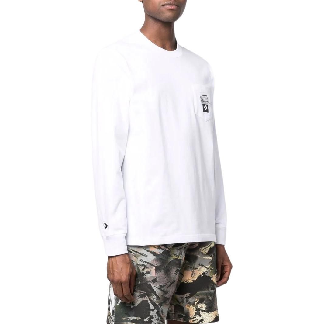 Converse x Josh Vides Long Sleeve Pocket Tee 'White' 10023693-A01 sold by KicksCrew product image thumbnail 4