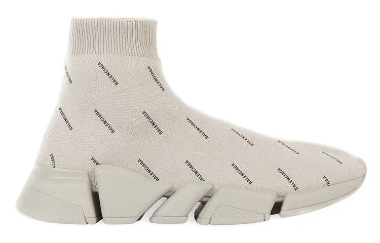(WMNS) Balenciaga Speed 2.0 Sneakers 'Recycled Knit with Logo All Over Beige' 617196W2DBO9910 sold by KicksCrew product image thumbnail 2