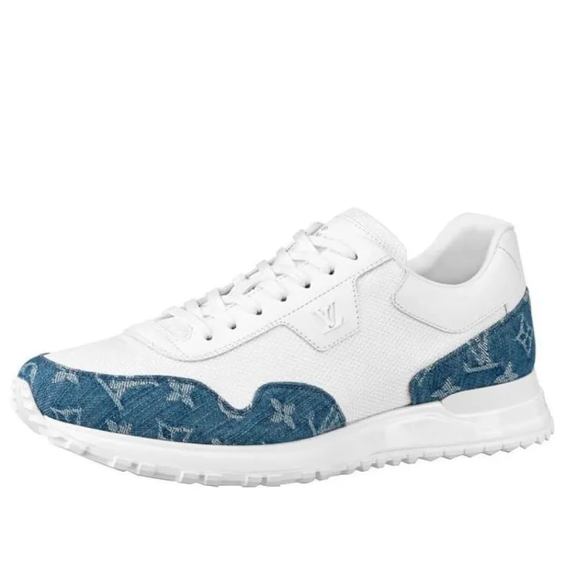 LOUIS VUITTON Run Away Sneakers 'White with Denim Monogram' 1A8JJ1 sold by KicksCrew