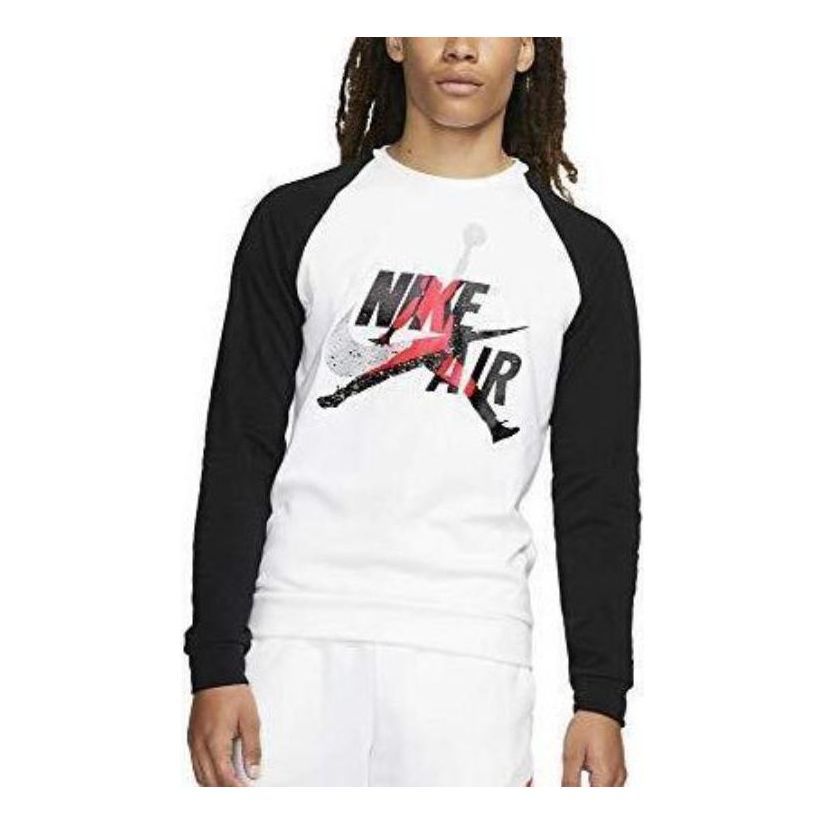 Air Jordan Jumpman Classics Fleece Crew 'White Black' CK2848-100 sold by KicksCrew