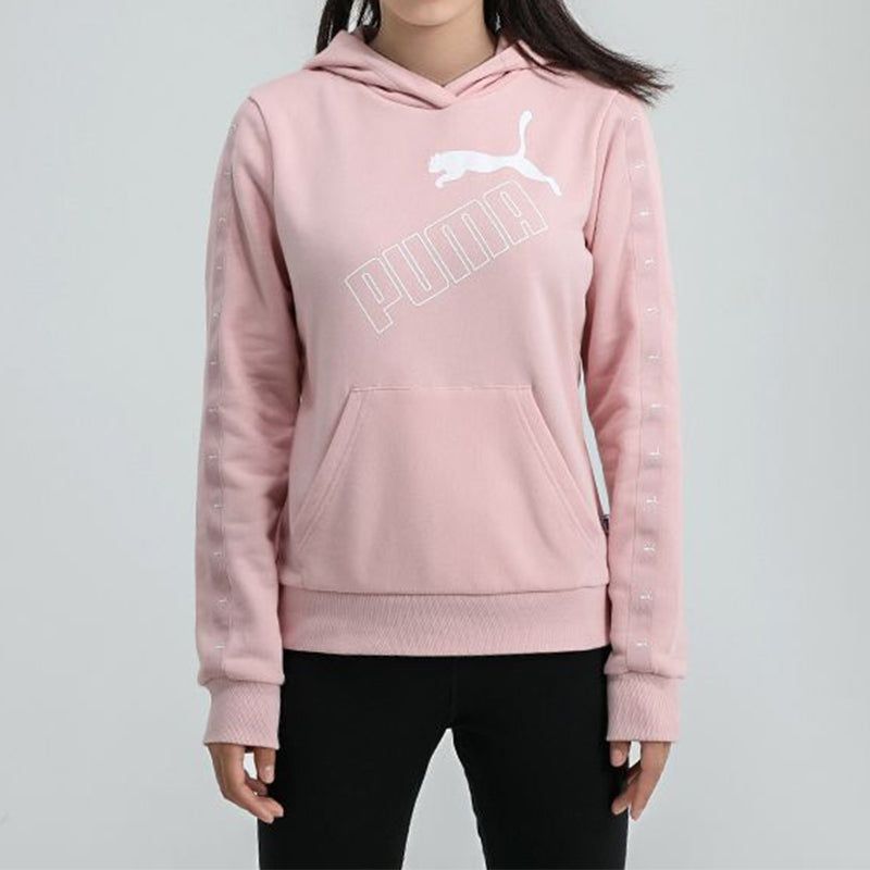 (WMNS) Puma Essentials Logo Hoodie 'Pink White' 586595-15 sold by KicksCrew product image thumbnail 3