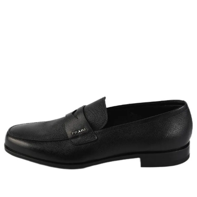 (WMNS) PRADA Saffiano Penny Loafers 'Black' 2DB178_053_F0002 sold by KicksCrew
