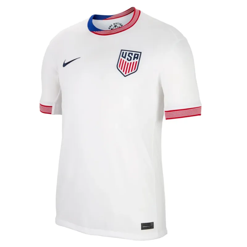 Nike USMNT 24 Stadium Home Replica Soccer Jersey 'White' FJ4278-100 sold by KicksCrew