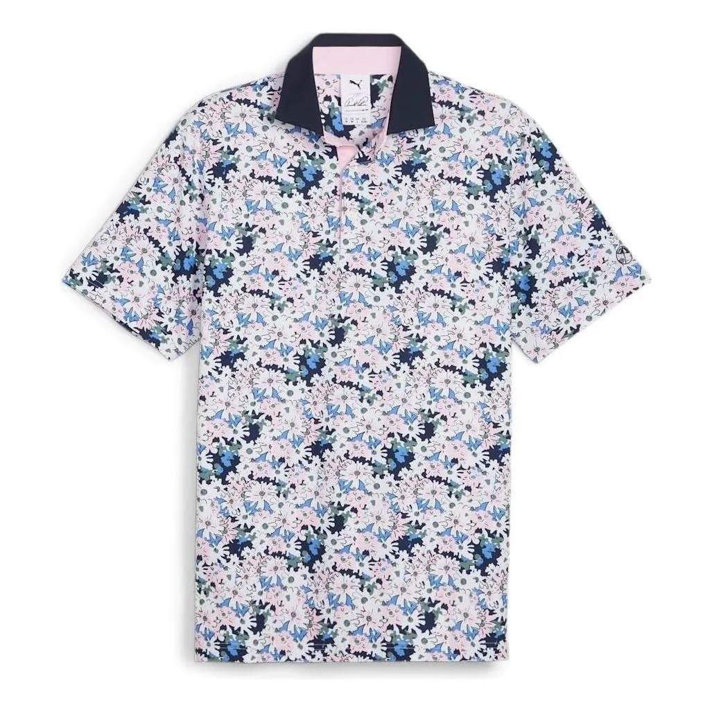 PUMA x Arnold Palmer Floral Golf Polo Shirt 'White Glow Navy' 623954-01 sold by KicksCrew