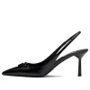 (WMNS) PRADA Patched Logo Brushed Leather Slingback Heels 'Black' 1I901M_055_F0002_F_075 sold by KicksCrew