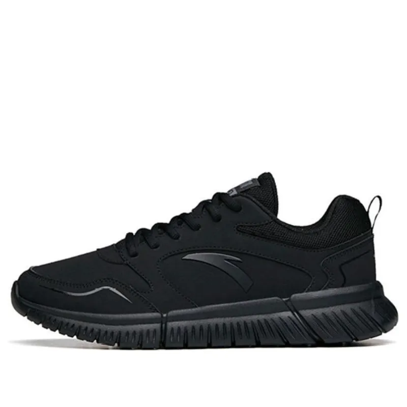 ANTA Running Series Sneakers Leather 'All Black' 912035527R-11 sold by KicksCrew