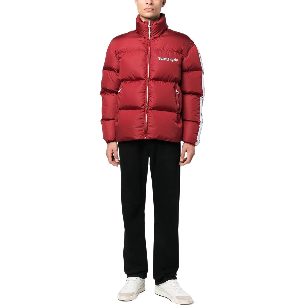 Palm Angels FW22 Classic Track Down Jacket 'Red White' PMED019C99FAB0012501 sold by KicksCrew product image thumbnail 3