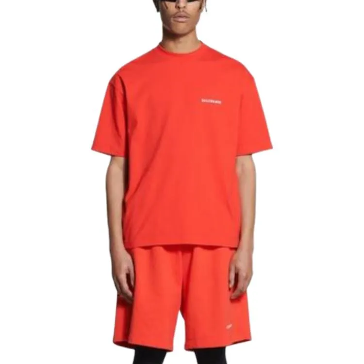 Balenciaga Logo Regular Fit T-Shirt 'Bright Red' 612965TMVF43168 sold by KicksCrew product image thumbnail 3