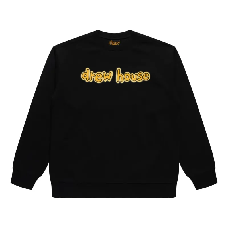 Drew House Crewneck Sweatshirt 'Black' DR-SS22-409 sold by KicksCrew