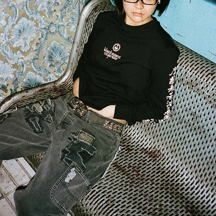 Supreme x Blackmeans L/S T-Shirt 'Black White' SUP-FW23-242 sold by KicksCrew product image thumbnail 2