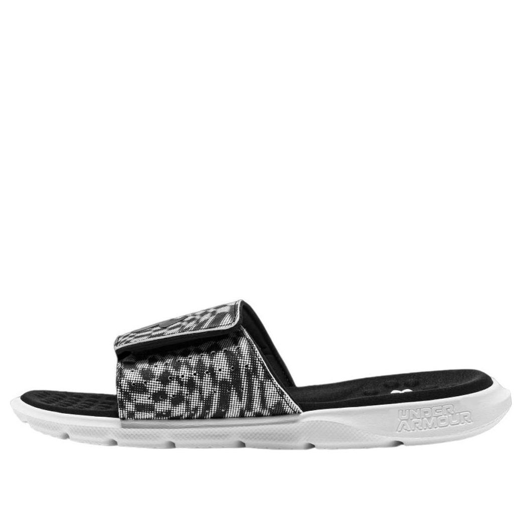 Under Armour Ignite Pro Graphic Strap Slide 'Black White' 3026024-003 sold by KicksCrew
