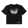 HERON PRESTON Reg Flaming Skull Short-Sleeve Tee 'Black White' HMAA025S22JER0031001 sold by KicksCrew