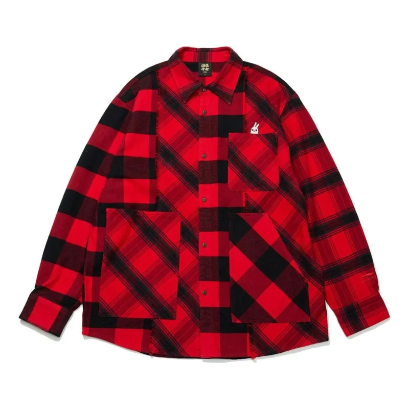 Li-Ning Rijindoujin Leisure Plaid Shirt 'Red' ASHT001-1 sold by KicksCrew