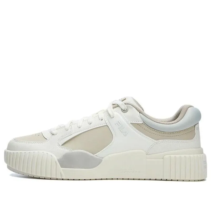 (WMNS) FILA Blocks Shoes 'White Beige Grey' F12M312209FOS sold by KicksCrew