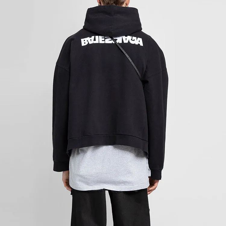 Balenciaga Turn Hoodie Wide Fit 'Black' 674986TLVB49034 sold by KicksCrew product image thumbnail 2