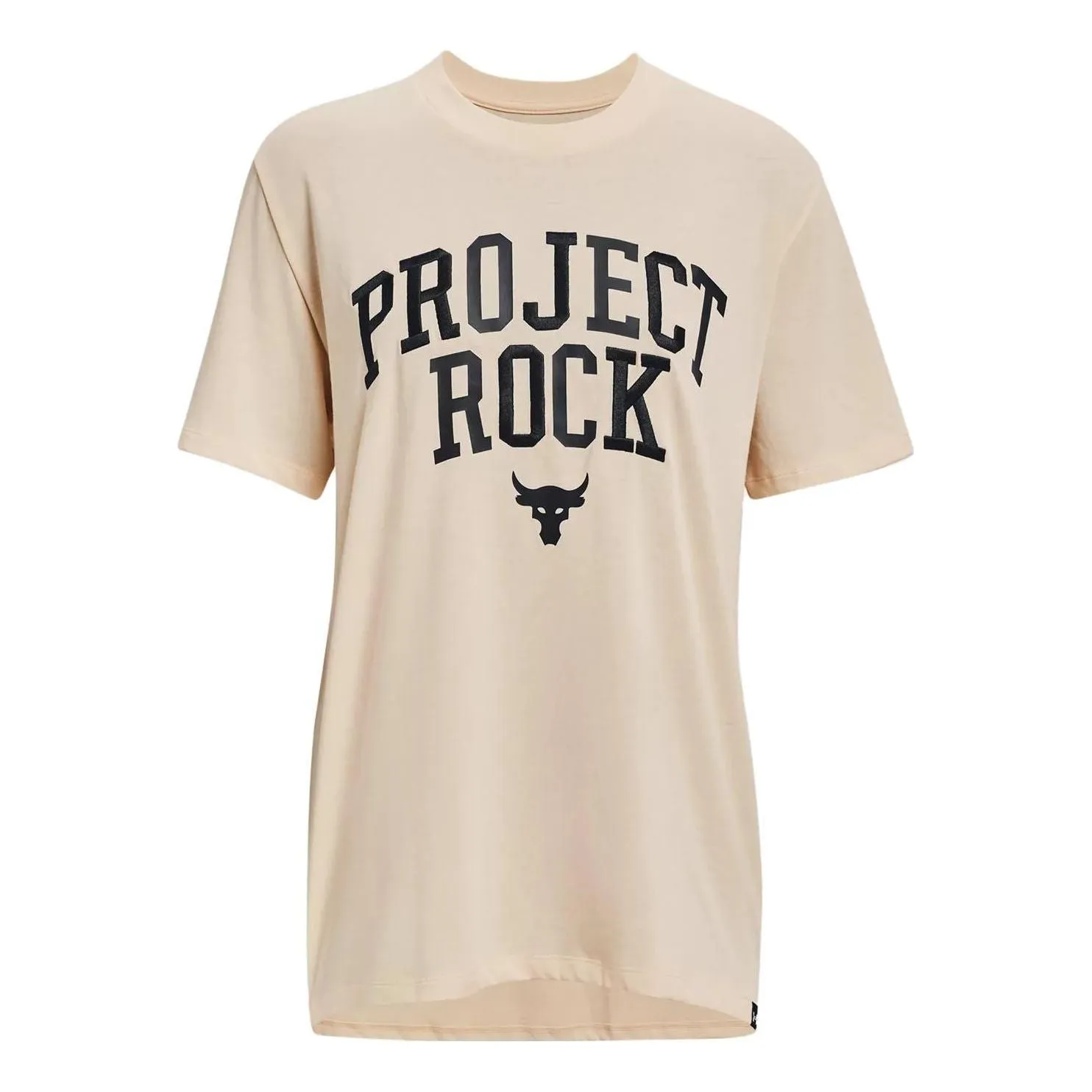 (WMNS) Under Armour Project Rock Heavyweight Campus T-Shirt 'Peach Puff' 1377449-804 sold by KicksCrew