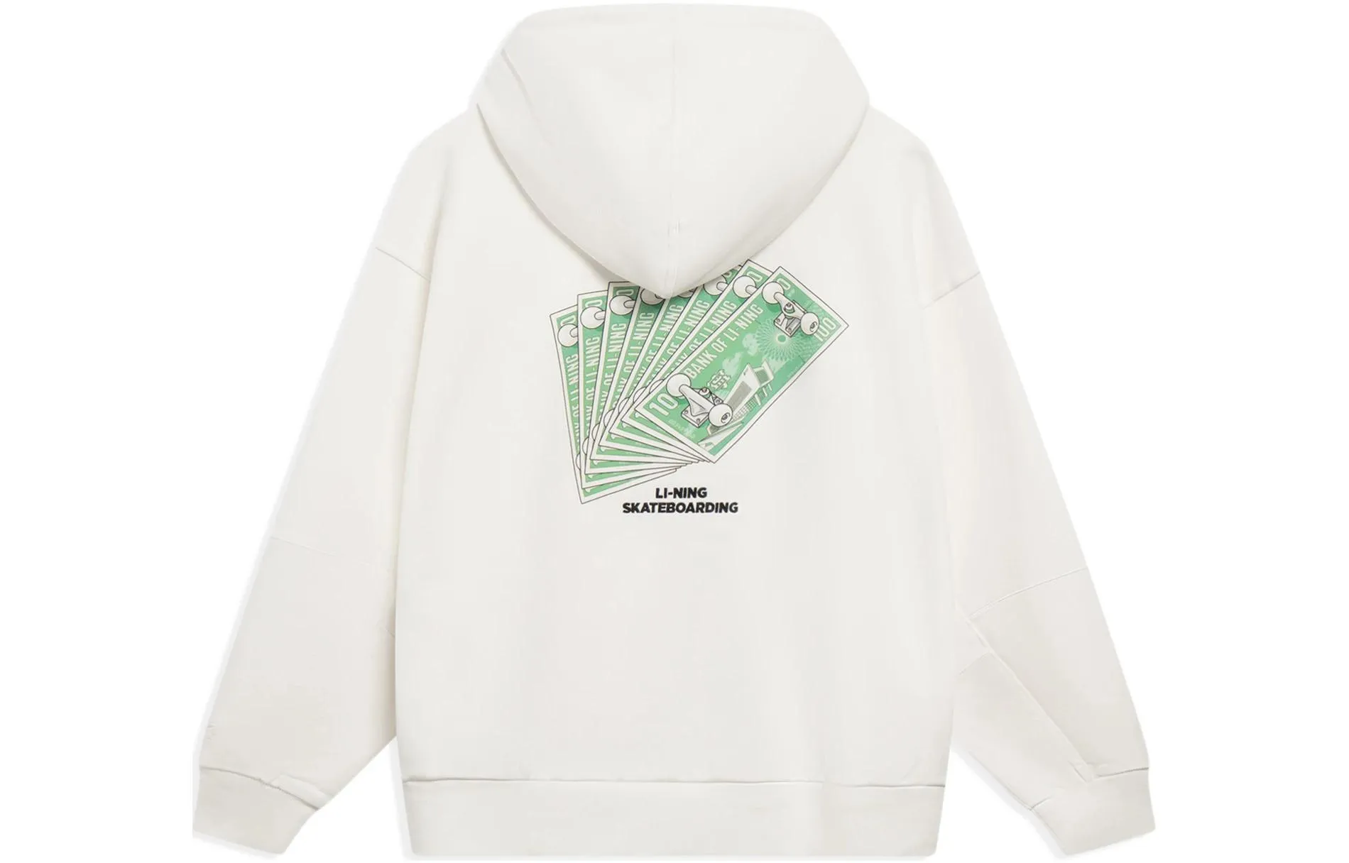 Li-Ning x Phil Hackett Graphic Hoodie 'White' AWDT227-2 sold by KicksCrew product image thumbnail 2