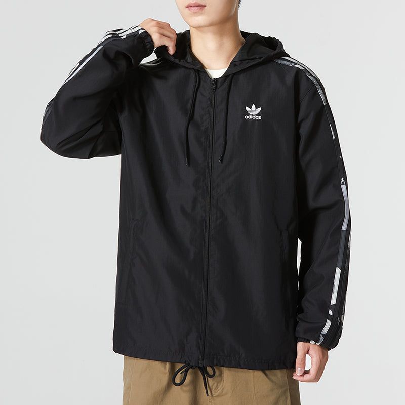 adidas originals Camo Series Windbreaker Jacket 'Black' HK5139 sold by KicksCrew product image thumbnail 3