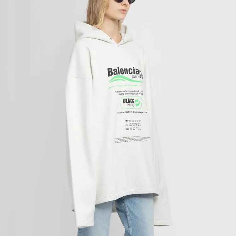 Balenciaga Dry Cleaning Boxy Hoodie 'White' 661711TKVF99085 sold by KicksCrew product image thumbnail 4
