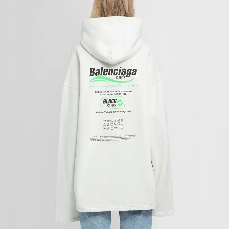 Balenciaga Dry Cleaning Boxy Hoodie 'White' 661711TKVF99085 sold by KicksCrew product image thumbnail 3