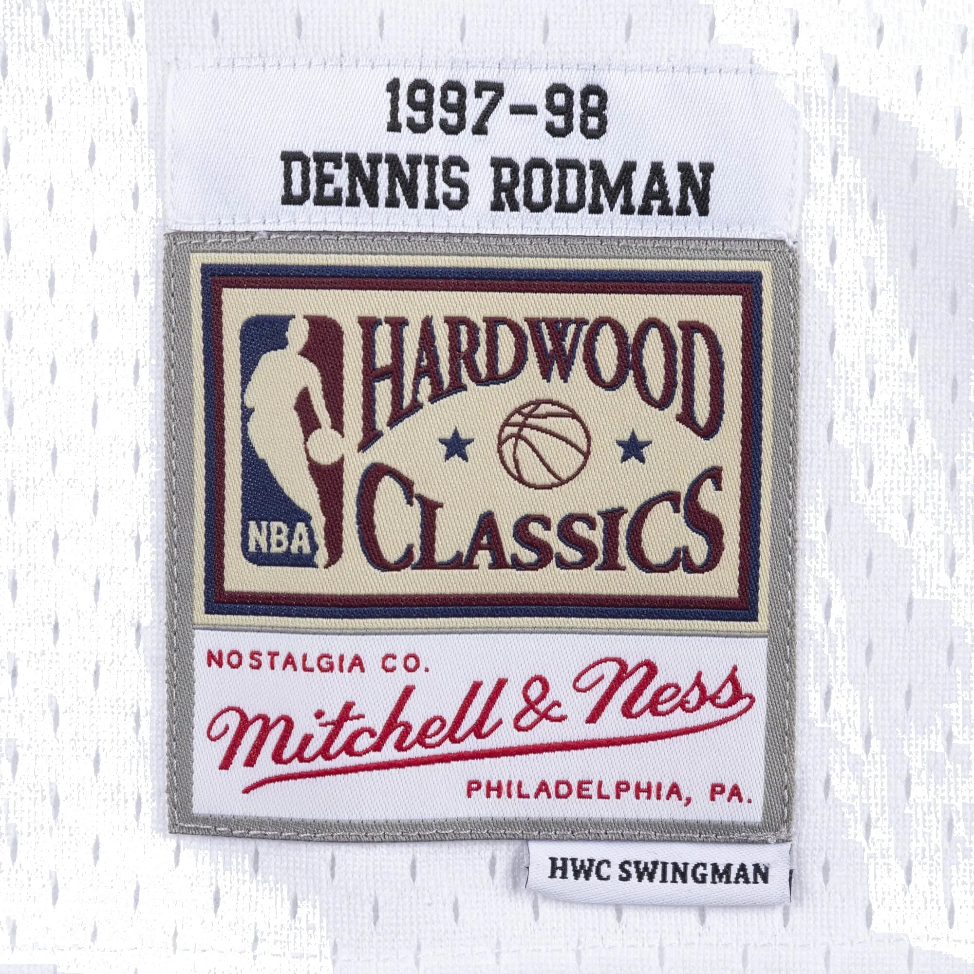 Mitchell & Ness x NBA Chicago Bulls 1997-98 Swingman Jersey 'Dennis Rodman 91' SMJYAC18079-CBUWHIT97DRD sold by KicksCrew product image thumbnail 3