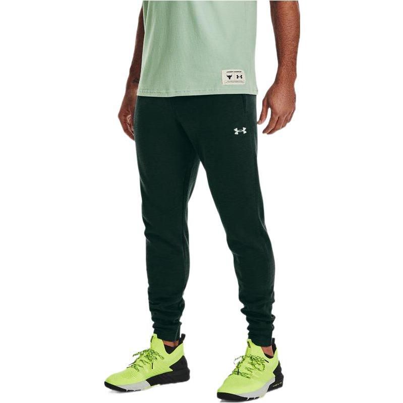 Under Armour Project Rock Charged Cotton Fleece Pants 'Green' 1357203-384 sold by KicksCrew product image thumbnail 2
