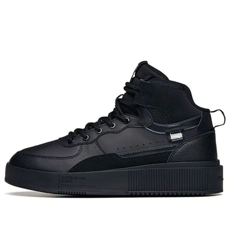 (WMNS) ANTA Life Series Sneakers High 'Black' 922138011-5 sold by KicksCrew