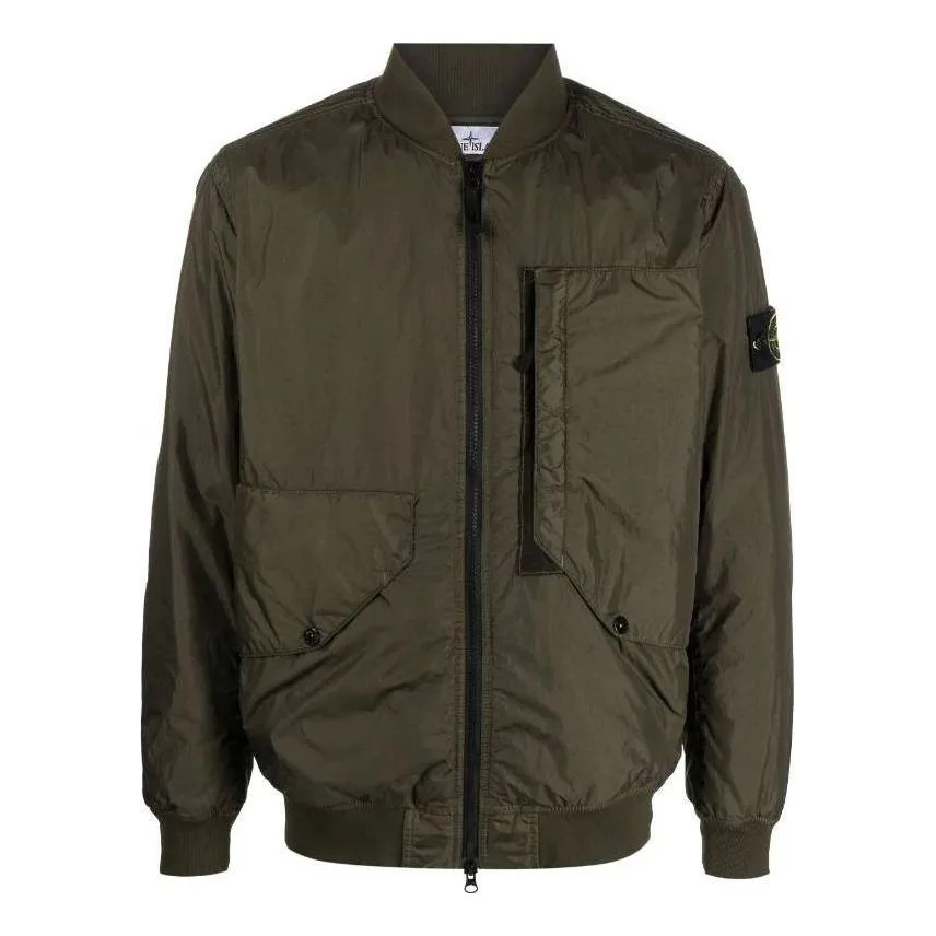 STONE ISLAND Plain Logo Down Jackets 'Olive Green' 791540923V0058 sold by KicksCrew