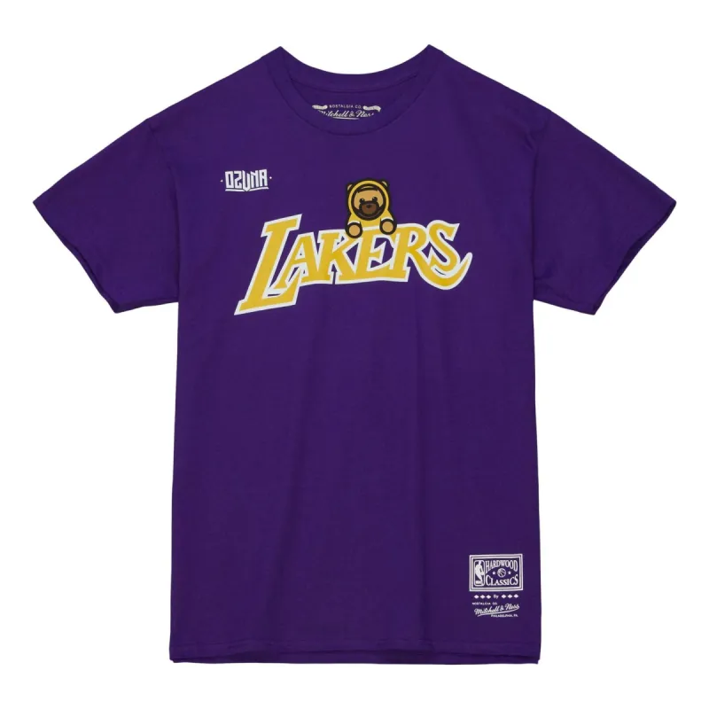 Mitchell & Ness x Ozuna T-Shirt 'Los Angeles Lakers' SSTE5279-LALYYPPPPURP sold by KicksCrew