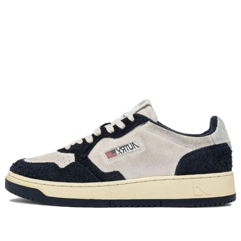 AUTRY Two Tone Medalist Low Goatskin 'Black White' AULM-SH03 sold by KicksCrew
