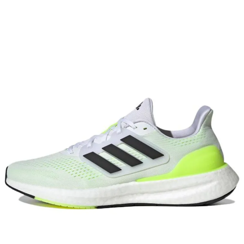 Adidas Pureboost 23 Shoes 'Cloud White Black Lucid Lemon' IF2379 sold by KicksCrew