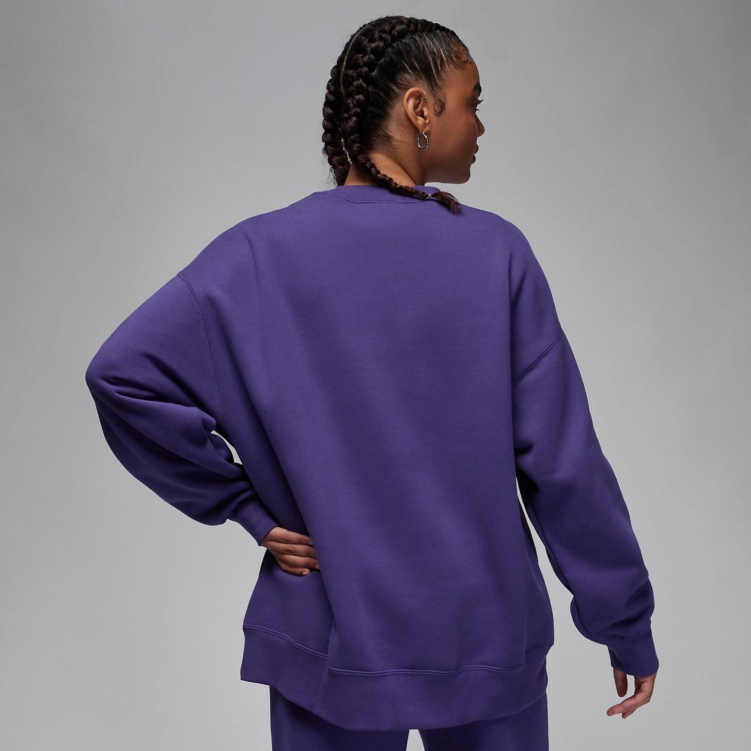 (WMNS) Air Jordan Flight Fleece Crewneck Sweatshirt 'Purple' FB5116-502 sold by KicksCrew product image thumbnail 3