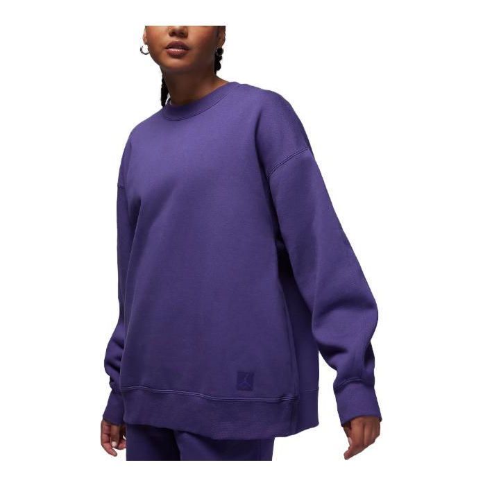 (WMNS) Air Jordan Flight Fleece Crewneck Sweatshirt 'Purple' FB5116-502 sold by KicksCrew