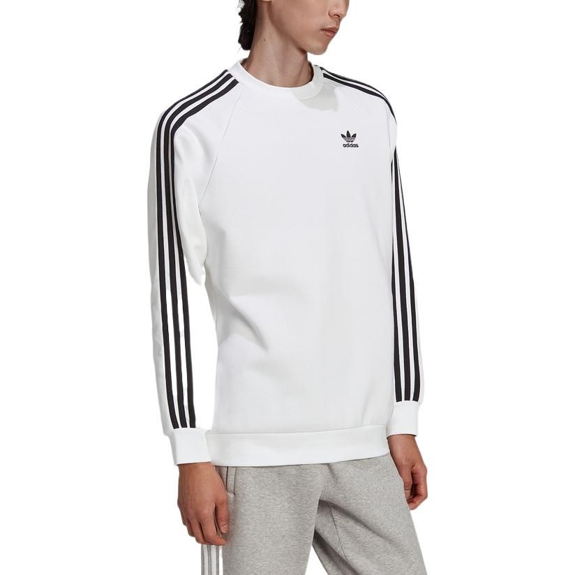 adidas originals Adicolor Classics 3-Stripes Crew Sweatshirt 'White' HE9483 sold by KicksCrew product image thumbnail 4