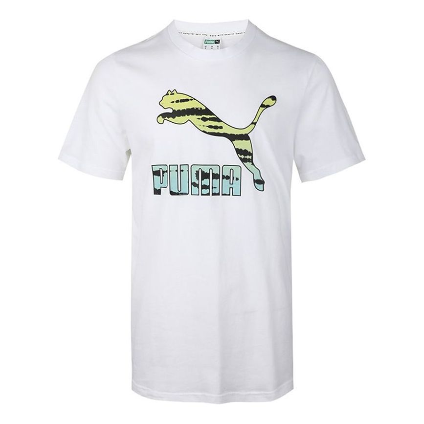 PUMA Tie Dye Graphic T-Shirt 'White' 599427-62 sold by KicksCrew