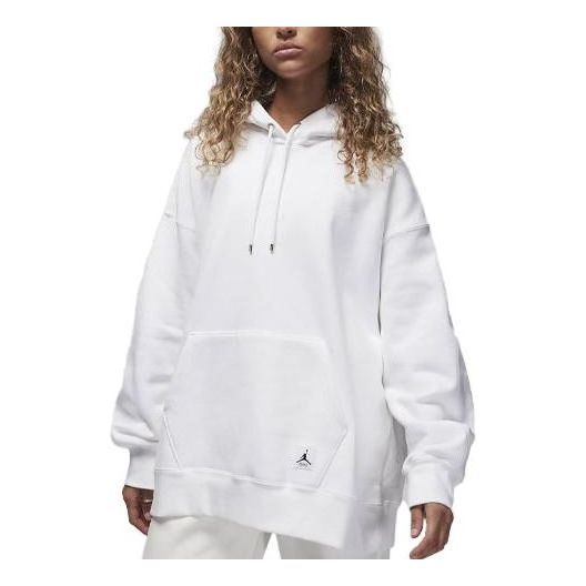 (WMNS) Air Jordan Flight Fleece Pullover Hoodie 'White' FB5110-100 sold by KicksCrew