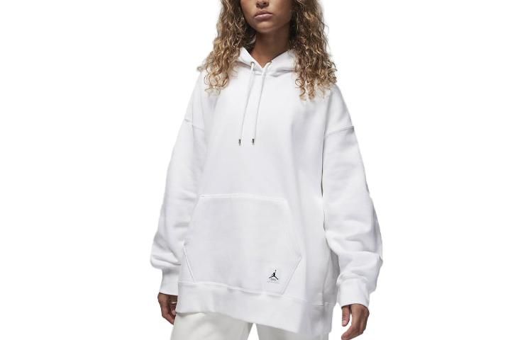 (WMNS) Air Jordan Flight Fleece Pullover Hoodie 'White' FB5110-100 sold by KicksCrew product image thumbnail 2