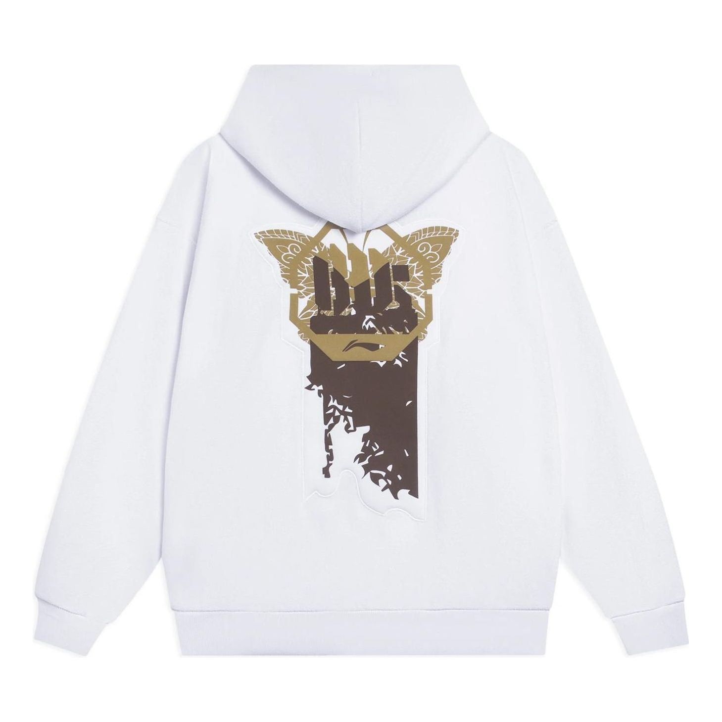 (WMNS) Li-Ning BadFive Butterfly Graphic Hoodie 'White' AWDSB94-1 sold by KicksCrew product image thumbnail 2