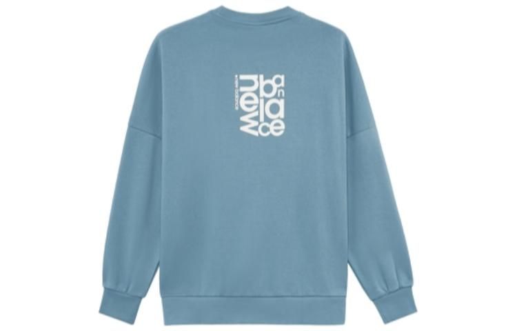 New Balance Logo Print Sweatshirt 'Blue White' AMT23349-SGD sold by KicksCrew product image thumbnail 2