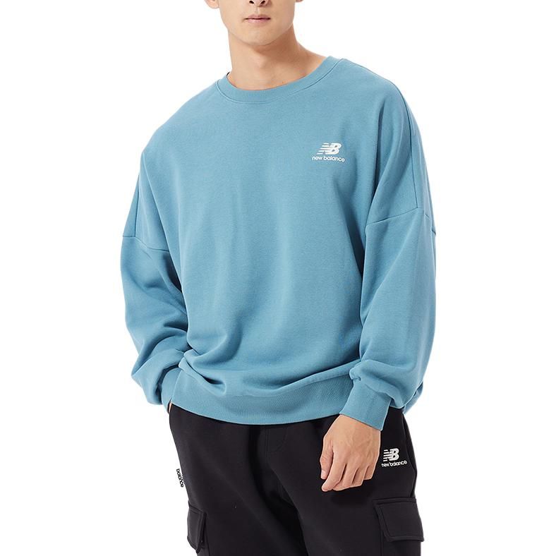 New Balance Logo Print Sweatshirt 'Blue White' AMT23349-SGD sold by KicksCrew product image thumbnail 3