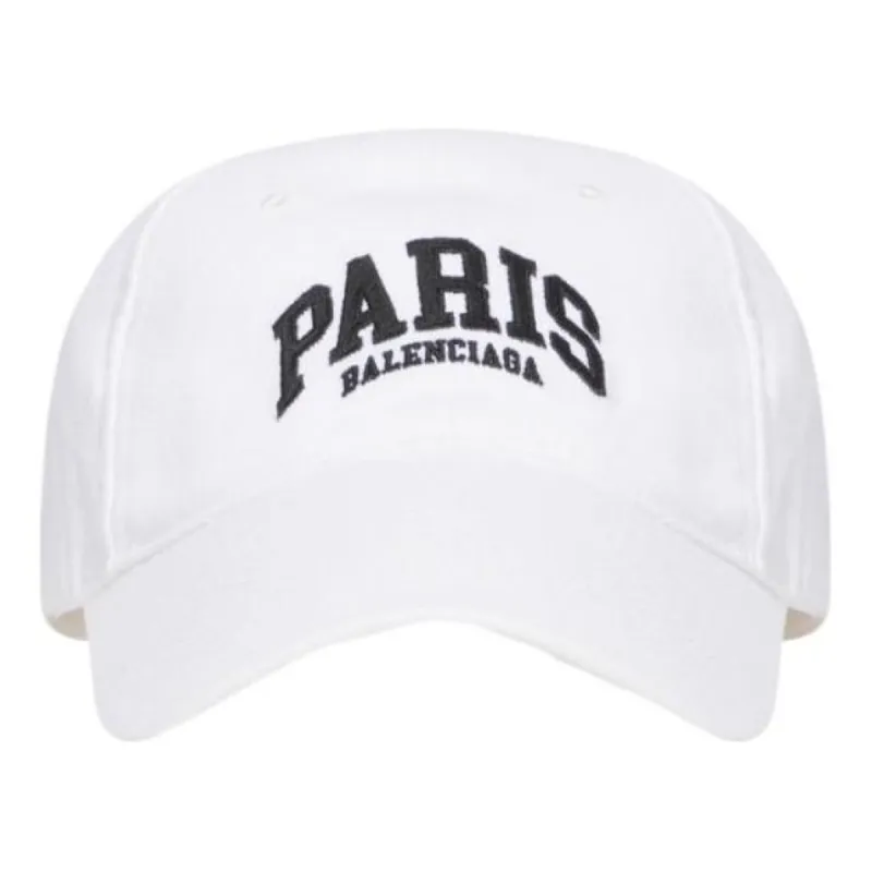 Balenciaga Paris Logo Baseball Cap 'White' 680748410B29060 sold by KicksCrew