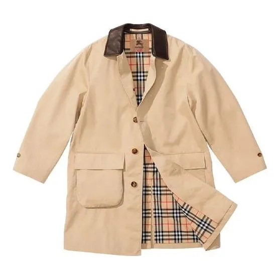 Supreme x Burberry Leather Collar Trench 'Beige Brown' SUP-SS22-158 sold by KicksCrew product image thumbnail 3