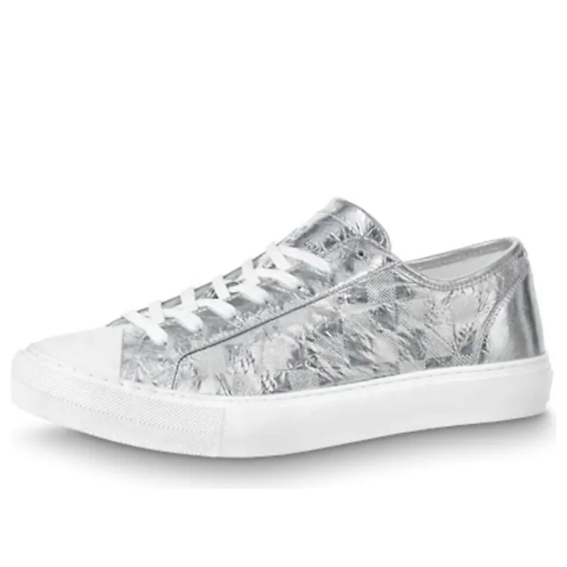 LOUIS VUITTON Tattoo Sneakers 'Silver Plaid Monogram' 1A90FV sold by KicksCrew