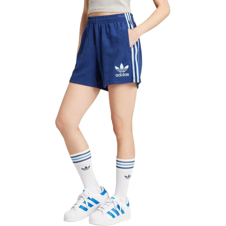 (WMNS) adidas Terry Shorts Asia Sizing 'Navy Blue' IR7472 sold by KicksCrew product image thumbnail 3