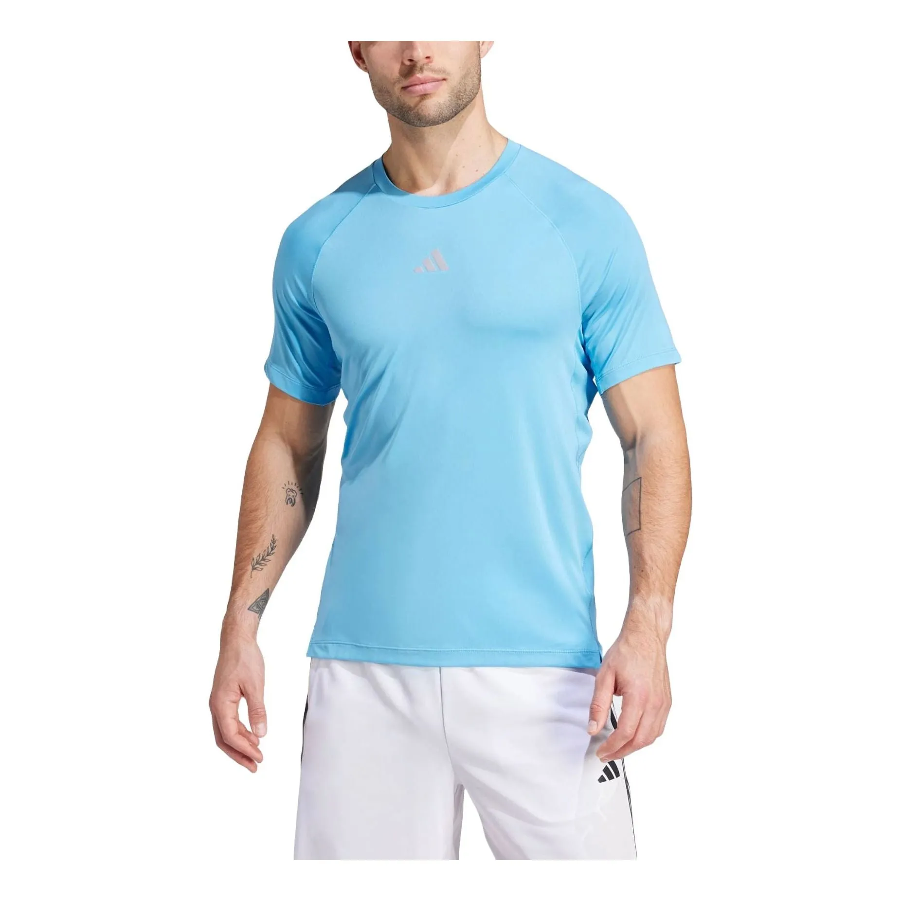 adidas Gym Training T-shirt Asia Sizing 'Light Blue' IS1295 sold by KicksCrew