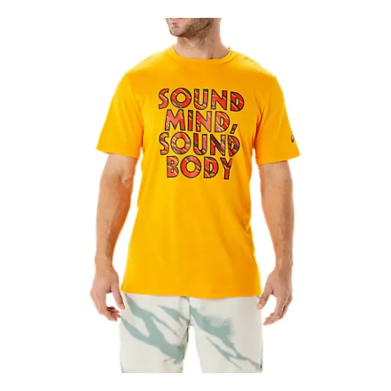 ASICS Heritage Font Graphic T-shirt 'Orange' 2031D019-801 sold by KicksCrew